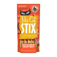 Tiki Cat Stix Wet Mousse Treats Single Serve Indulgent Lickable Treat or Dry Food Topper with Chicken in Creamy Gravy 3 oz. Pouch (Pack of 6)