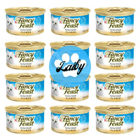 LAIBY Fancy Feast Wet Cat Food | Tuna Fish Food Flakes | Fancy Feast Canned Cat Food Wet Stickers (3 Oz Can Pack of 12)