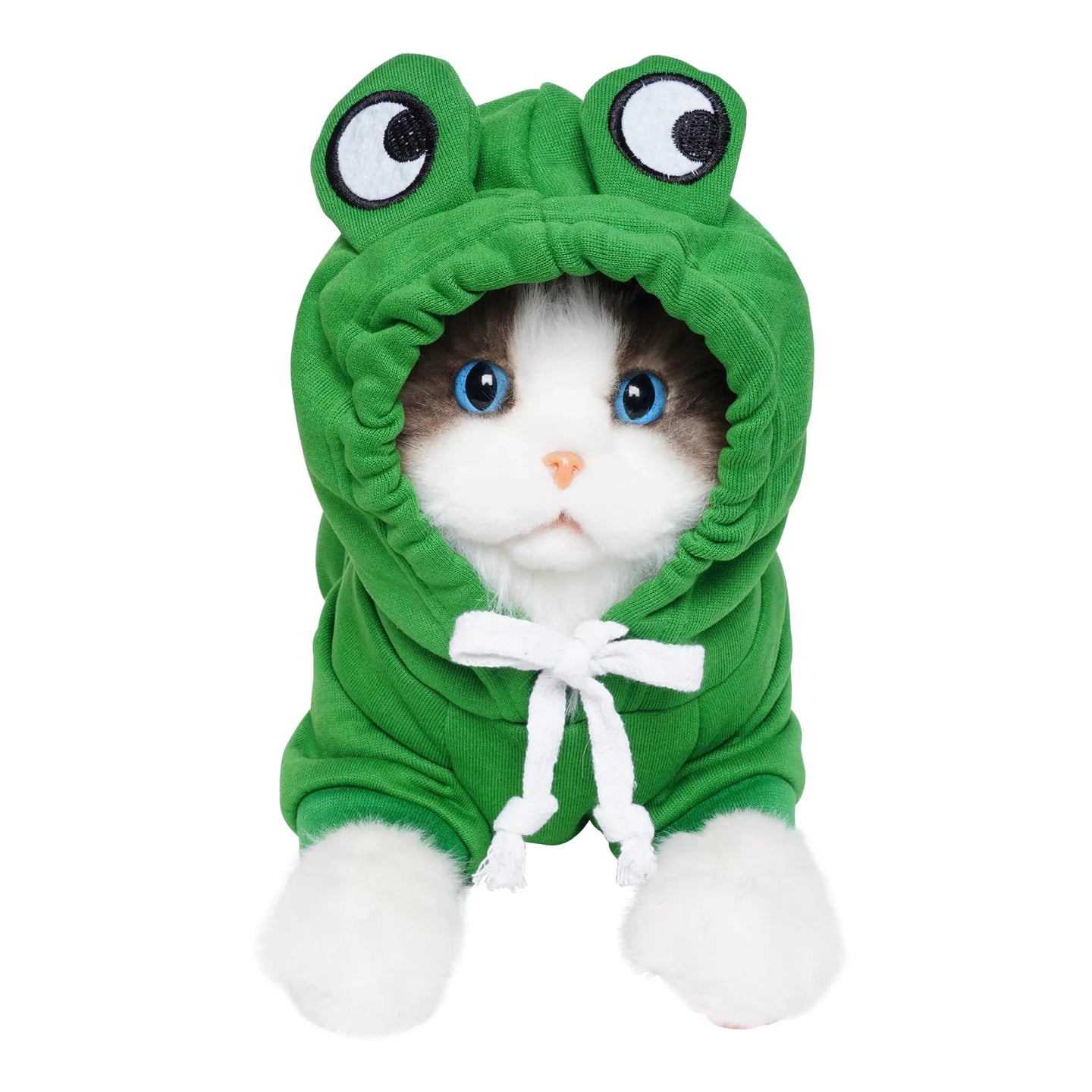 Dog Frog Costume Dog Halloween Costumes Dog Hoodie Sweater Warm Sweatshirt Coat Pet Frog Clothes for Small Medium Dogs Cats (S)