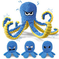 Interactive Dog Toys 4 Pcs Hide and Seek Squeaky Dog toys To Keep Them Busy Crinkle Plush Dog Puzzle Toys Durable Stuffed Octopus Puppy Toys Funny Dog Toys for Small Meidum Large Dogs