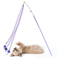 KINDABLU Interactive Cat Toy Wand with Feather – Perfect Cat Toys for Indoor Cats Engaging Cat Toys for Active Playtime and Exercise Fun Cat Wand and Cat Fishing Pole for Endless Entertainment