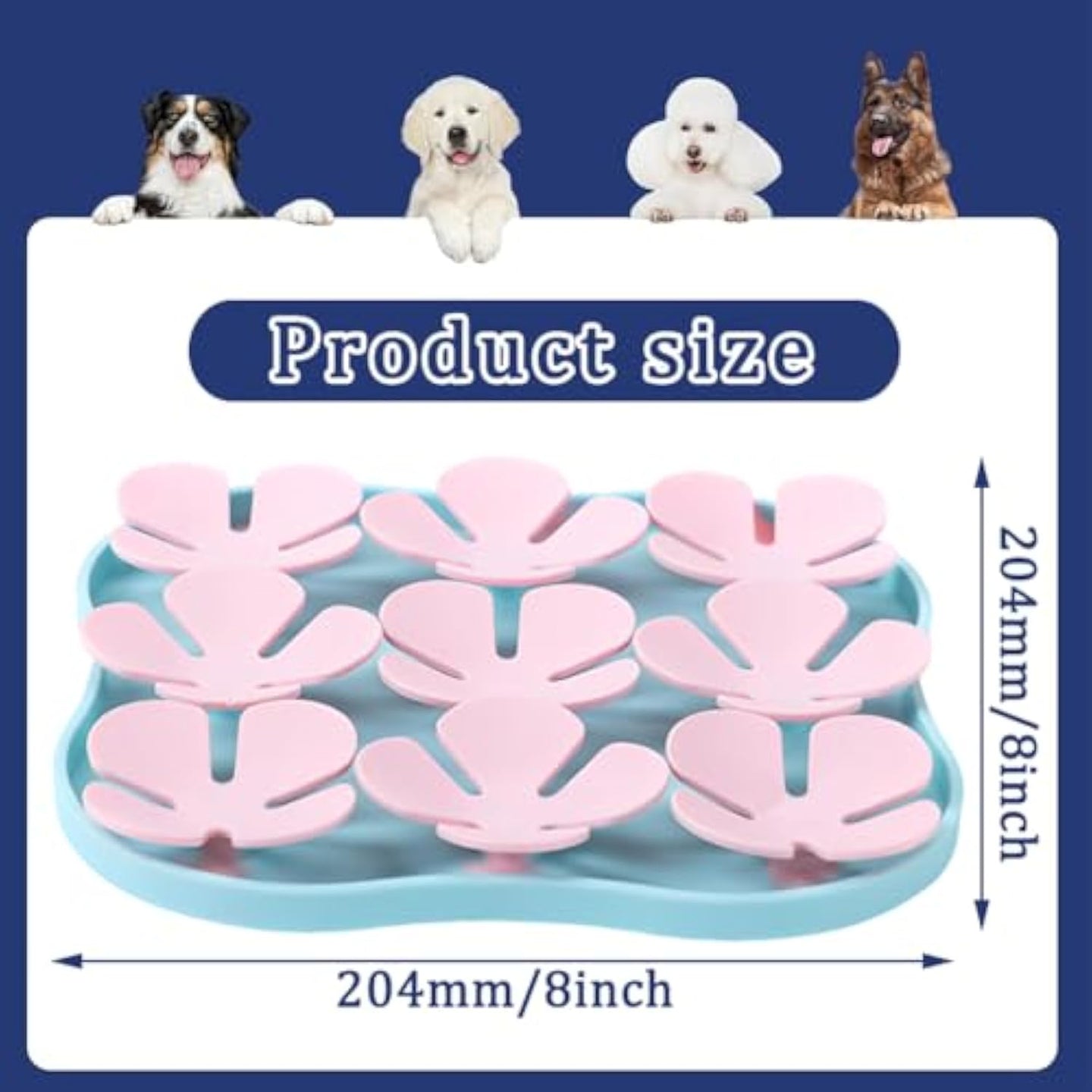 Slow Feeder Dog Bowls Silicone Slow Feeder Lick Down Eating Pet Calming Mat Anxiety Relief Training Wet Food Lick Pad With Suction Cup Interactive Feed Game Toy All Breed Dogs