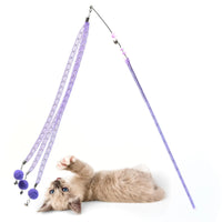 KINDABLU Interactive Cat Toy Wand with Feather – Perfect Cat Toys for Indoor Cats Engaging Cat Toys for Active Playtime and Exercise Fun Cat Wand and Cat Fishing Pole for Endless Entertainment