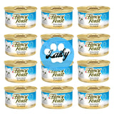 LAIBY Fancy Feast Wet Cat Food | Tuna Fish Food Flakes | Fancy Feast Canned Cat Food Wet Stickers (3 Oz Can Pack of 12)